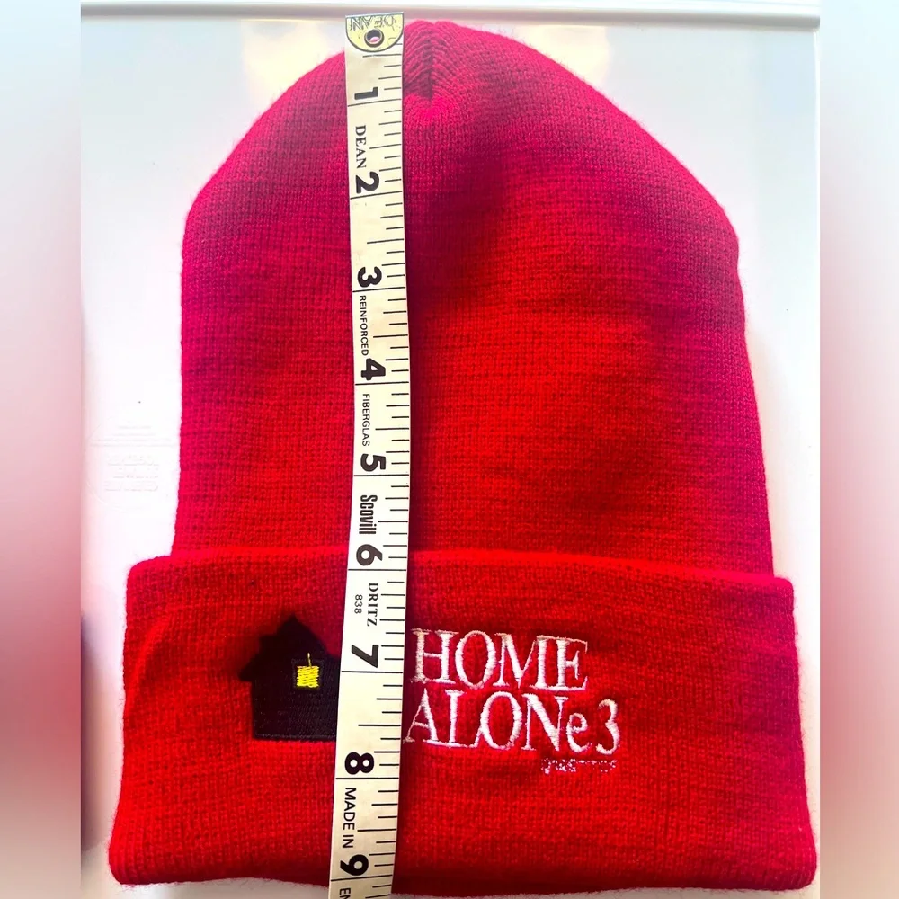 Two Bright Red Vintage Rare Home Alone 3 Knit Hats.  New without Tags-Never Worn